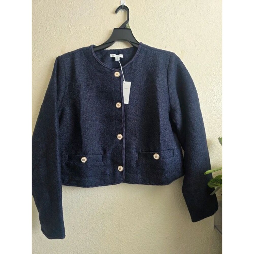Free Assembly Navy Blue Tweed Jacket – Gold Button Details – XXL
Description: